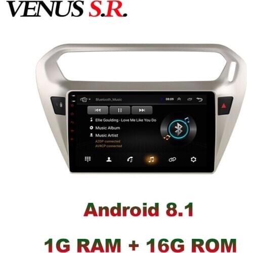 VenusSR Android 8.1 2.5D car dvd for peugeot 301 Citroen Elysee 2013-2016 multimedia headunit GPS Radio stereo gps navigation