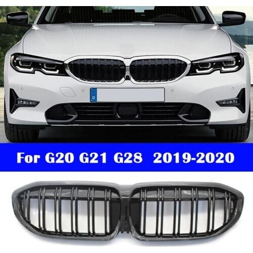 For BMW 3 Series G20 G21 G28 2019-2020 Car styling Middle grille ABS plastic front bumper grill Auto Center Grille vertical bar