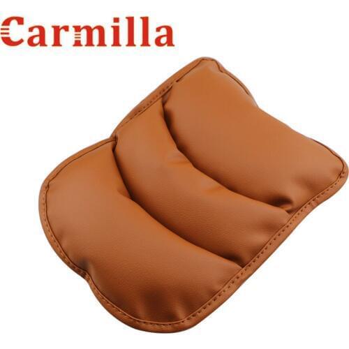 Carmilla Car Central Armrest Rest Cushion PU Leather Pad For Ford Focus Ecosport Fiesta Everest Ranger Raider Endeavour Explorer