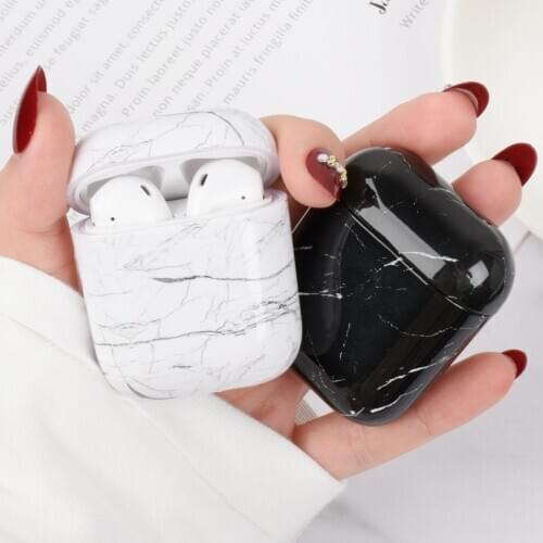 For Airpods 1/2 case marble pattern earphone case and hard PC case cover for AirPods earphone box protective cases airpod covers