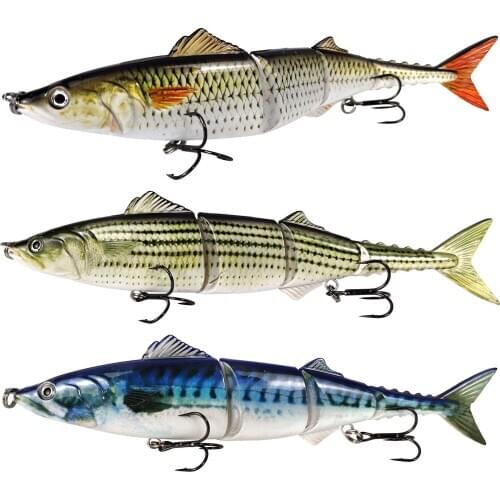 Eupheng Sea Fishing Lures for Bass Trout Segmented Multi Jointed Swimbaits Slow Sinking Swimming Lures Freshwater Saltwater