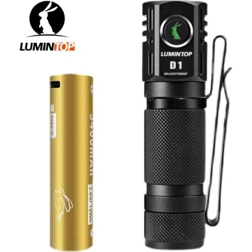 LUMINTOP D1 EDC Flashlight 3 LED Max 2000 lumens beam distance 180M Torch light with Type-c rechargeable 18650 Battery