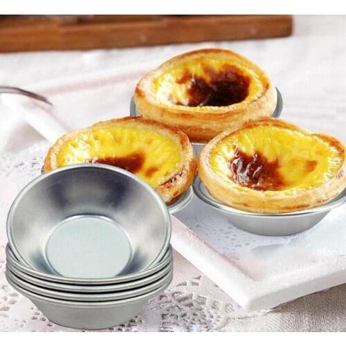 Egg Tart Mold Baking Moulds Homemade Pie Quiche Baking Pan Cookies Pudding Mould Aluminum Alloy DIY Tools #4905