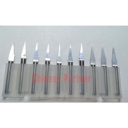 10 pcs 3.175x30x1.5mm degree 20 V Shape Flat Bottom Carbide Engraving Milling Cutters Spiral Bit CNC Router bits tools