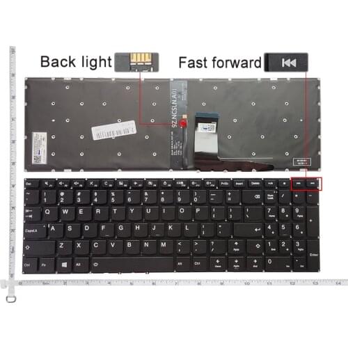 GZEELE New English US Black Laptop keyboard for Lenovo IdeaPad Yoga 110-15IKB 110-15ACL 110-15IBR 110-15AST 110-15IBD 110-15ISK