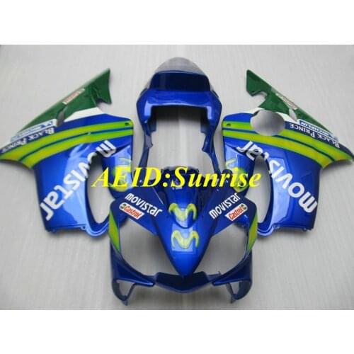 Injection mold Fairing kit for HONDA CBR600F4I 01 02 03 CBR600 F4I 2001 2002 2003 CBR 600 Blue green Fairings set+gifts HP04