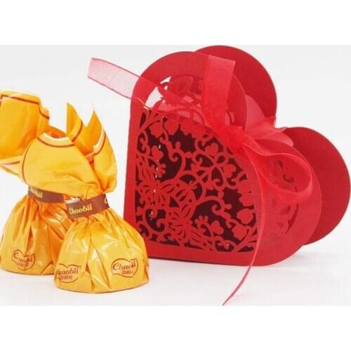 Lot of 20 Candy Box Heart Candy Paper Box Gift Box for Wedding Party