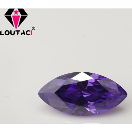 LOUTACI Brilliant Cut Violet Color Marquise Shape Cubic Zirconia Senior Gemstone For Women Jewelry Small Size 1.5x3-3x6mm