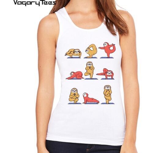 Cute Women Tank tops Printed Lovely Vest Novelty Sloth Summer Camisole