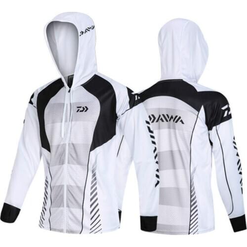 2021 Men Daiwa Hoodies Fishing Clothing Long Sleeve Outdoor Breathable Fishing Shirts Anti UV Quick Dry Cycling Hiking Clothes