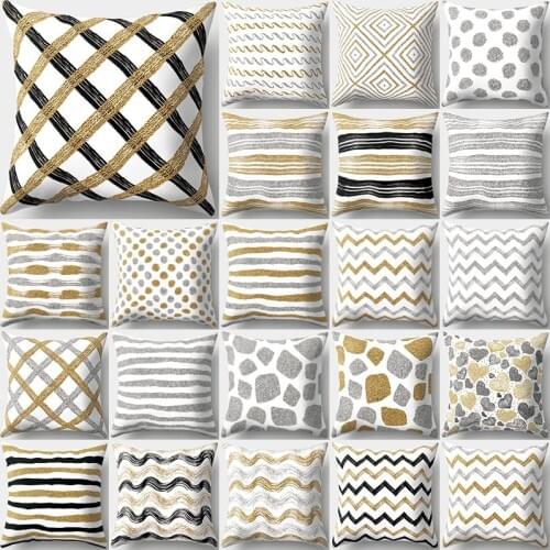 Black White Striped Cushion Cover Decorative Pillows Fashion Seat Cushions Home Decor Geometric Throw Pillow Sofa Pillowcase
