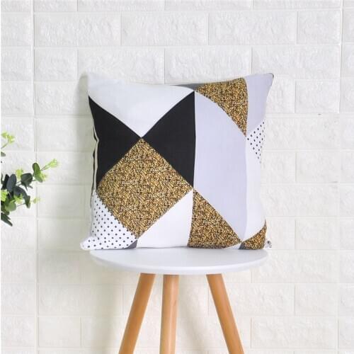 Stretch Cushion Cover Printed Spandex Pillow Cases Matching Color with Sofa Covers 45x45CM funda cojin colores lisos 2/4 PCS