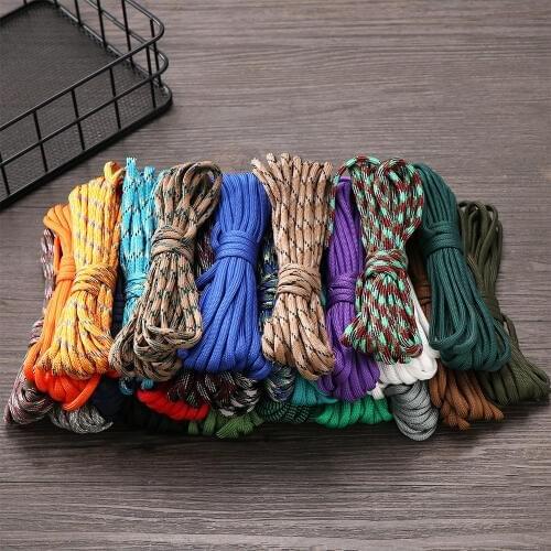 5 Meter length 7-Strand Nylon Parachute Cord Lanyard Tent Ropes Diameter 4mm Outdoor Tools Hiking Camping Equipment Survival kit