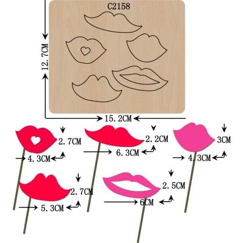 New Lips Wooden die Scrapbooking C2158 Cutting Dies