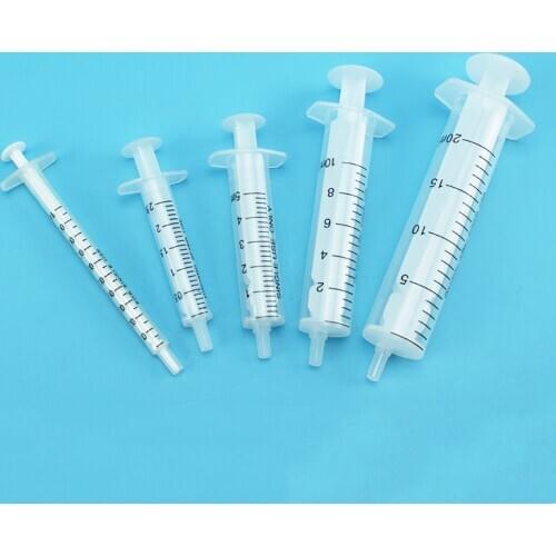 Disposable Plastic Syringe Use With Syringe Filter 1ml/2.5ml/3ml/5ml/10ml/20ml Plastic Sample Extractor Injector 10Pcs