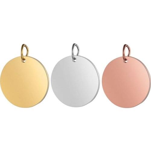 Wholesale 30pc/lot DIY Glossy Round Stainless Steel Charms Pendant Sun Jewelry Components Girls Women Making Jewelry