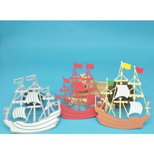 Sailboat, ship, sail metal cutting knife mold paper crafts scrapbook card template DIY decoration accessories