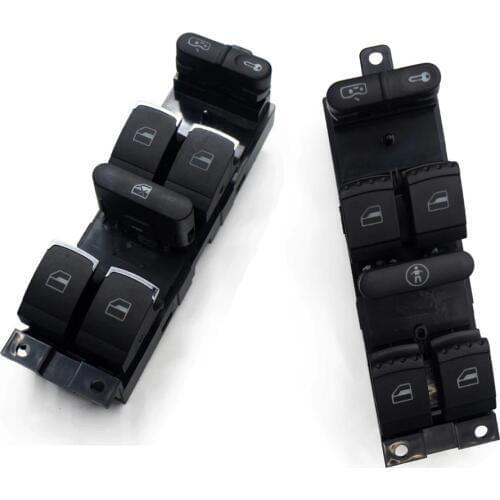 1J4959857A Master Power Window Switch for VW Golf MK4 Bora Seat Skoda Octavia MK1 Fabia 1J4 959 857A 1J4 959 857 A Green Light