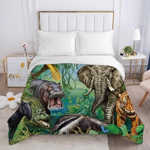 Duvet cover Quilt/Blanket/Comfortable Case Luxury Bedding 140x200 150x200 240x220 240x260 for Home 3D Print animal jungle