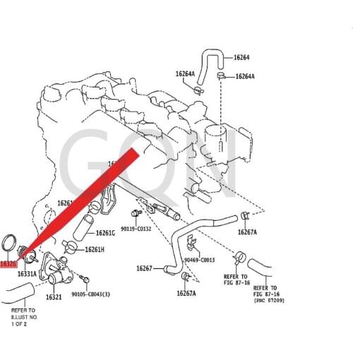 Water inlet shell gasket 2008-Toy ota SCI ONI QYA RIS PAS SOC ORO LLA AX IO water inlet and outlet pipe connection