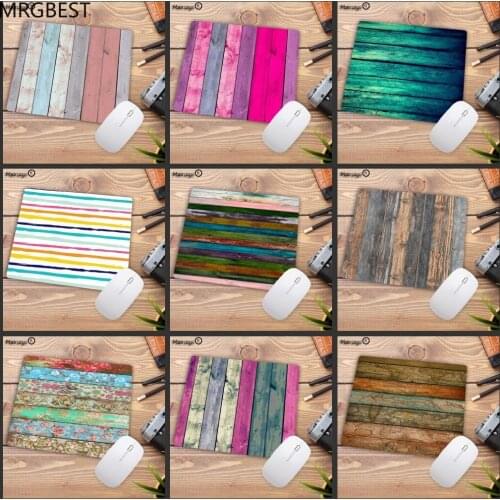 MRGBEST Big Promotion Colorful Wood Computer Mouse Pad pads Washable Non-Skid Rubber s Not Overlock 22X18CM