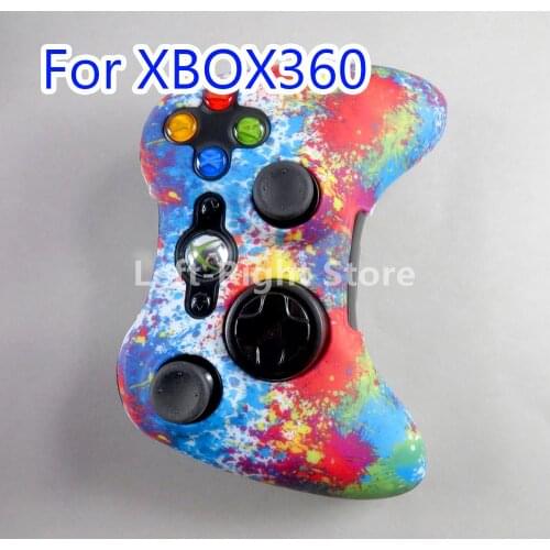 100PCS Water Transfer Printing Protective Skin for Microsoft Xbox 360 Wired / Wireless Controller Silicone Case Cover