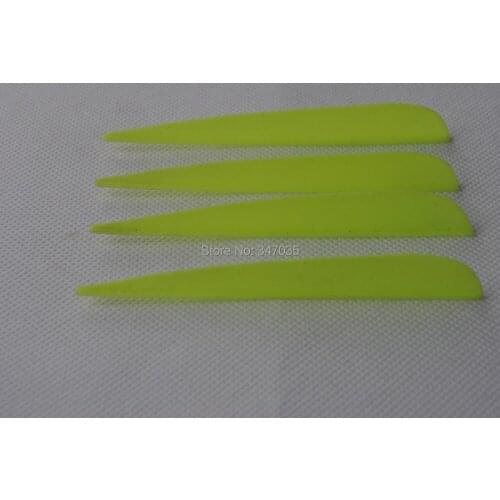 Light yellow 4 inch plastic vane vein 100 pieces for DIY arrow crossbow bolt accessories hunting shooting archery bow outdoor