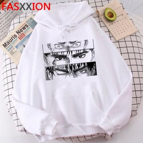 Berserk hoodies male Ulzzang grunge Oversized y2k aesthetic men hoddies pullover plus size graphic