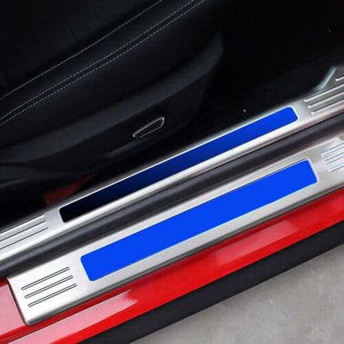 Stainless Steel Car Threshold Strip Welcome Pedal for 2015-2020 Ford Mustang Accessories Interior Decoration Modified