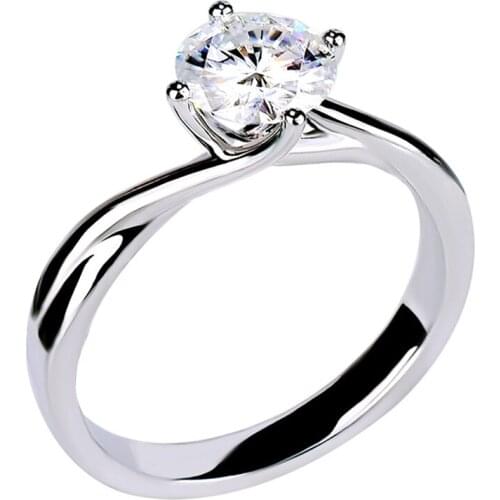 S925 Sterling Silver Ring Women Twisted Luxury Carat Diamond Engagement Wedding Party Gift Exquisite Charm Fine Jewelry Elegant