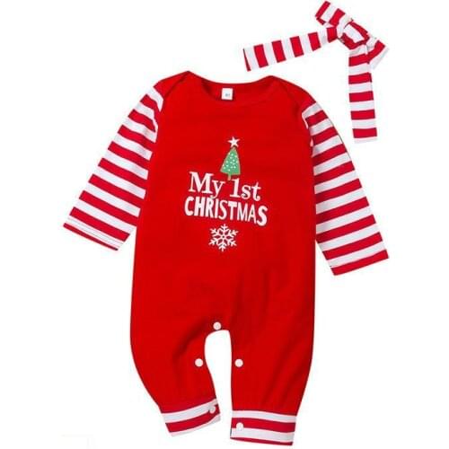 Winter Long Sleeves Baby Rompers Boys Infant Jumpsuit Cotton 0-24M Newborn Pajama Girls Christmas Clothes