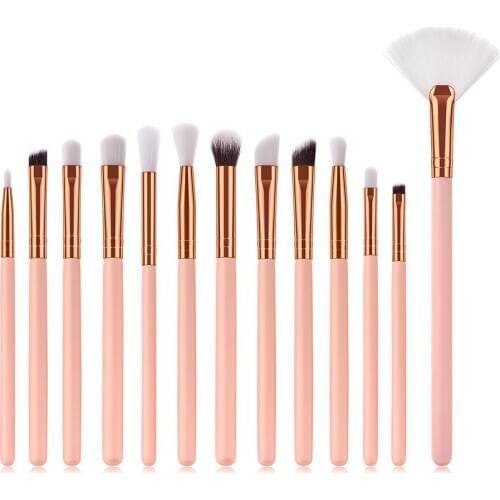 13pcs/set Pro Make Up Brushes Eyes Makeup Brush Eyeshadow Eyeliner Eyebrow Blending Wood Handle Soft Brushes Cosmetic Tool