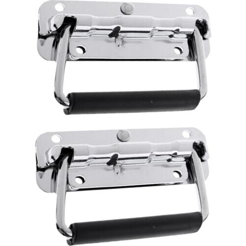 2 Pieces Silver Steel Sprung Drop Handle For Flight Case Or Speaker Cabinet