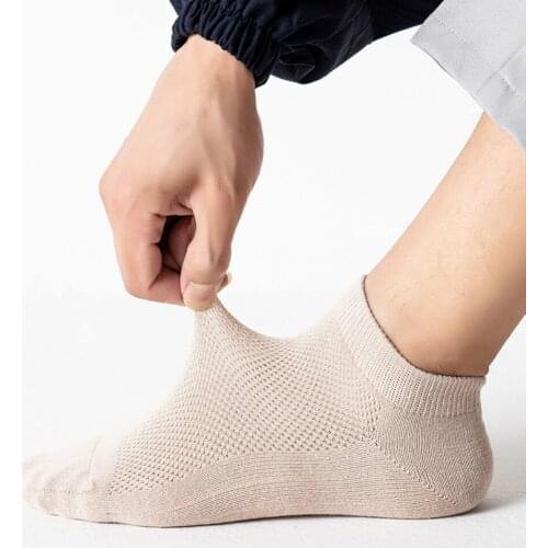 3 Pairs/Lot High Quality Mens Socks Fashion Solid Color Man Business Casual Socks Breathable Sweat Absorbing Cotton Short Socks