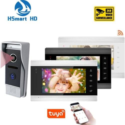 7 Inch Wireless WiFi Smart IP Video Door Phone Intercom System with Weatherproof Camera,Support Motion Detection Remote Unlock