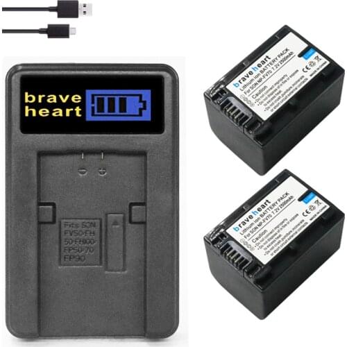 Bateria 2500mAh NP-FV70 NP FV70 NPFV70 batteries + LCD USB Charger for Sony HDR-CX230 HDR-CX150E HDR-CX170 CX300 Z1