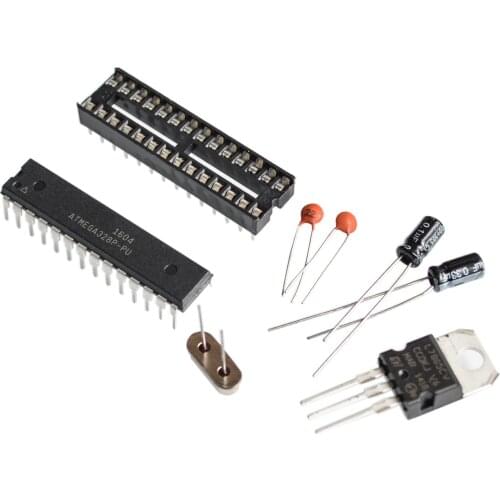 ATMEGA328P-PU without- BOOTLOADER + DIP Socket & 16MHz crystal Kit