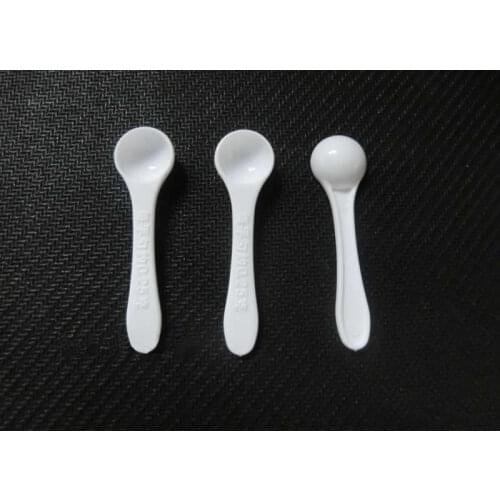 Free Shipping 2000pcs/lot 0.5ml Milk Powder Plastic Scoop 0.25g White Spoon 0.2 Gram Round-bottomed Spoon Food Grade PP Medical