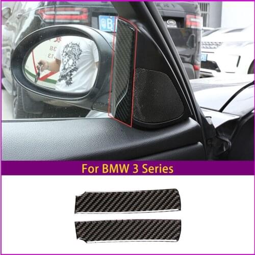 For 2005-2012 Bmw 3 Series Inner A-Pillar Decorative Strips Adhesive-Type Real Carbon Fiber (Soft) Car Interior Accessories