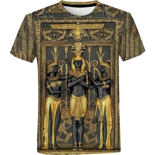 Men Women Harajuku New Retro Style Ancient Horus Egyptian God Eye of Egypt Pharaoh Anubis 3D T-Shirts Boys Girl Cool Tshirt Tops