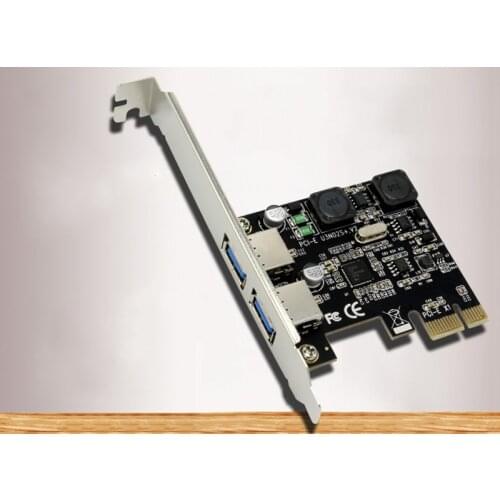USB Cards PCI-Express to 2 Port USB 3.0 Host Controller Card Adapter Hub Super Speed 5Gb/s
