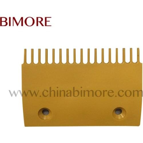 Elevator escalator parts Escalator Plastic Comb DSA2000168-M Length 142mm Width 95mm Install Size 90mm 17T Middle Yellow Plastic
