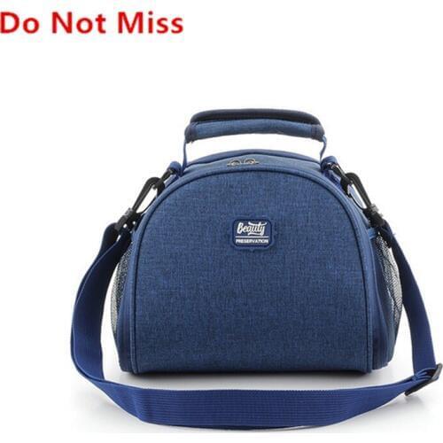 Do Not Miss New Lunch Box Thermal Insulated Lunch Bag With Shoulder Strap Picnic Bag Office Worker Insulation Container Pack