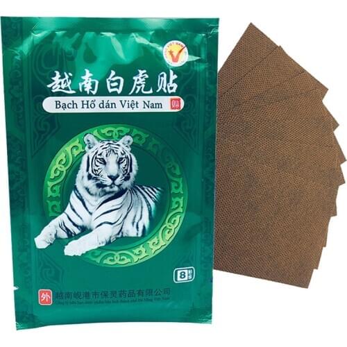 80pcs/lot White Tiger Balm Pain Relieving Patch Muscle Neck Shoulder/Waist/Joint Pain Body Massager Medical Treatment Plasters