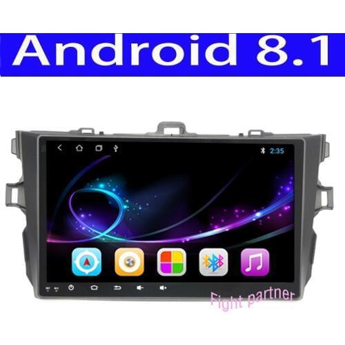 Actory price latest Android 8.1 car dvd player gps navigation for Toyota Corolla 2006-2011 HD touch screen