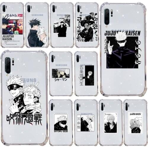 Jujutsu Kaisen Anime Cartoon Phone Case Transparent For Samsung Galaxy A71 A21s S8 S9 S10 plus note 20 ultra