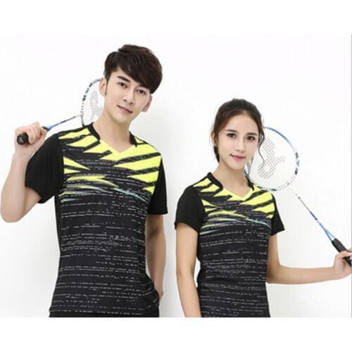 Direct Selling New Badminton Sport Shirts Game Training Jersey Couples Unisex Table Tennis And T-shirts Free print name