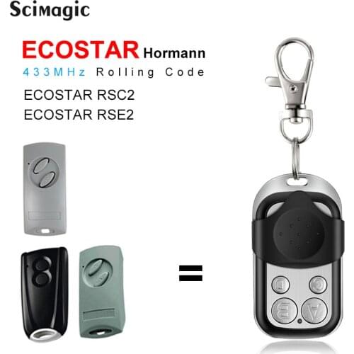 Hormann ECOSTAR RSC2 RSE2 Garage Door Remote Control 433.92MHz Replacement For Liftronic 500 700 800