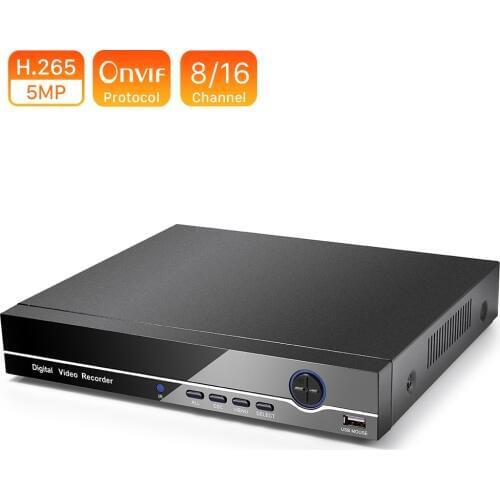 H.265 16CH 5MP/1080P CCTV NVR 8 Channel 4MP Network Video Recorder Onvif 2.0 for 5MP 4MP 1080P IP Camera XMEYE P2P Cloud Email