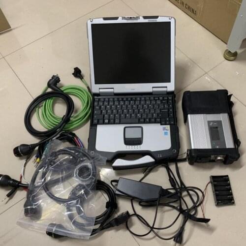 Star Scan Tool Mb Scanner Sd C5 with HDD Software 06/2021 Super Laptop CF-30 Touch Ram 4g for Cars & Trucks